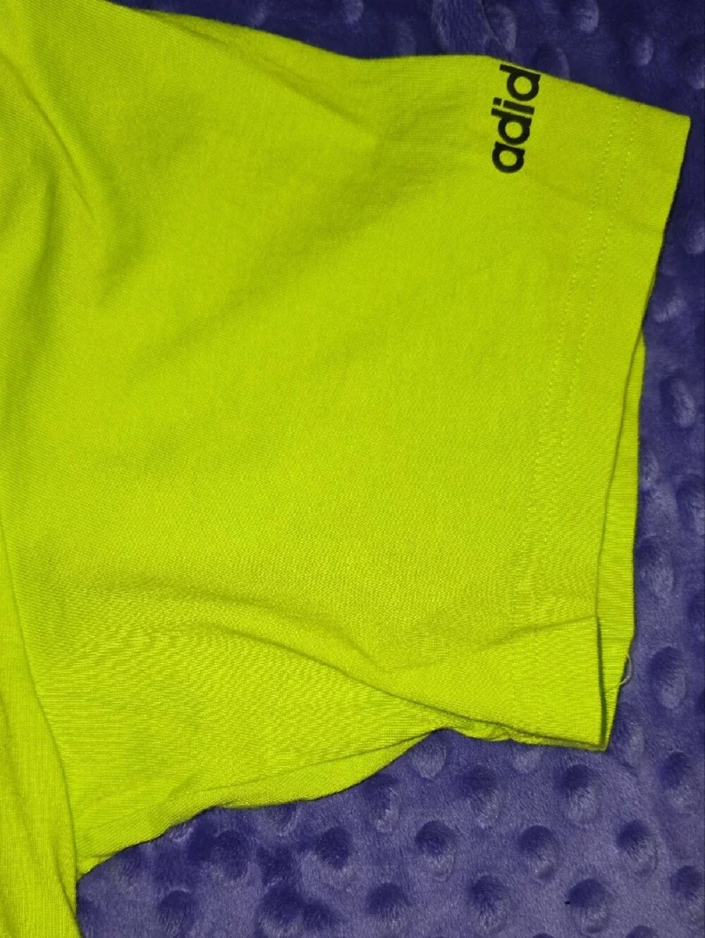 adidas Neon Lime Graphic Tee with Black Logo